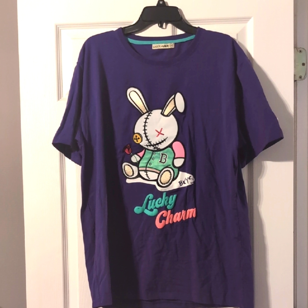 Lucky Charm Men's Purple Graphic T-Shirt